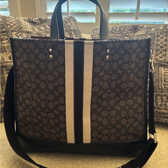 Coach Dempsey 40 Gray and Black Multi Tote - Picture 2 of 3